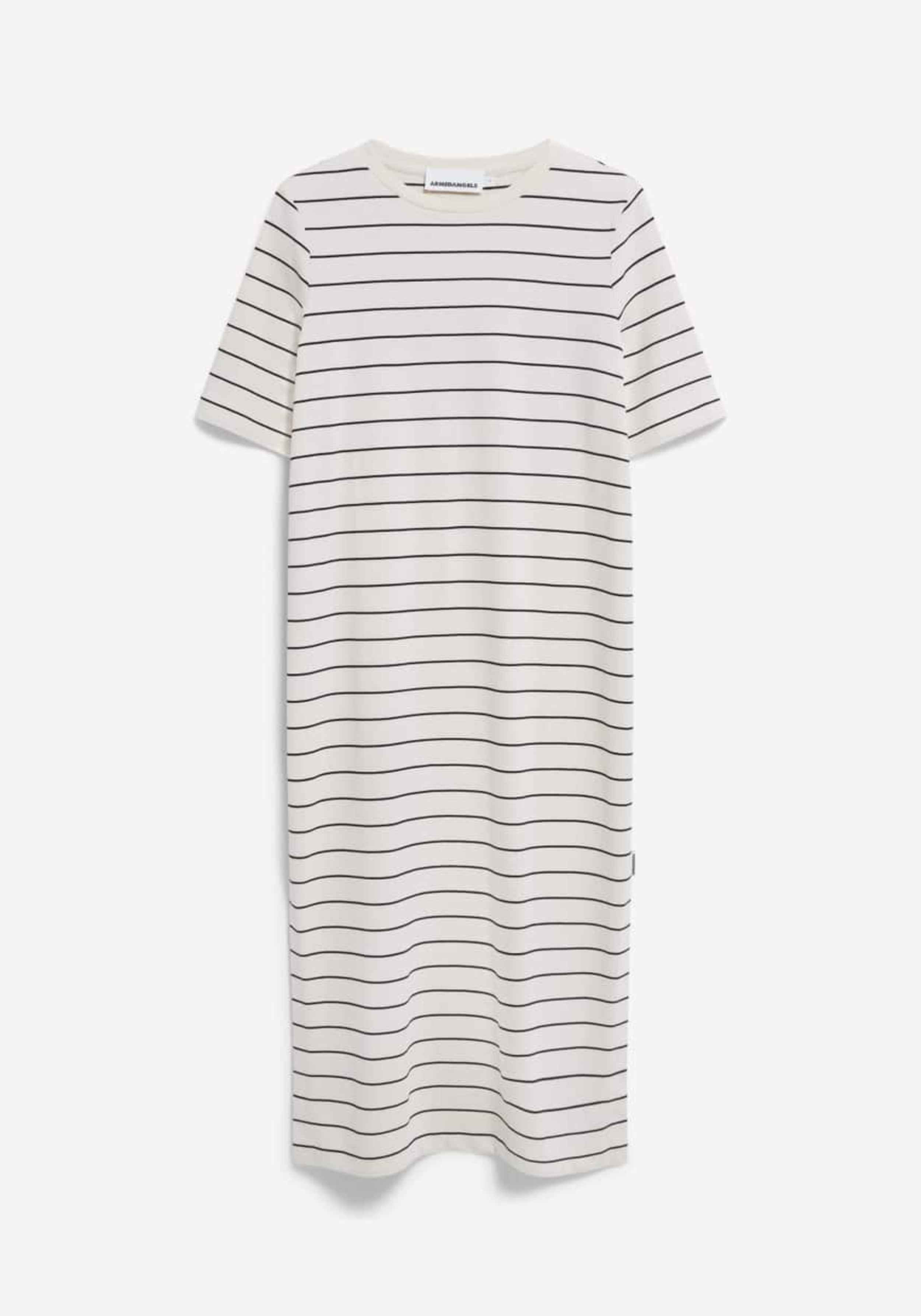 Armedangels Jerseykleid Xelinaa Fine Stripe Undyed-Black