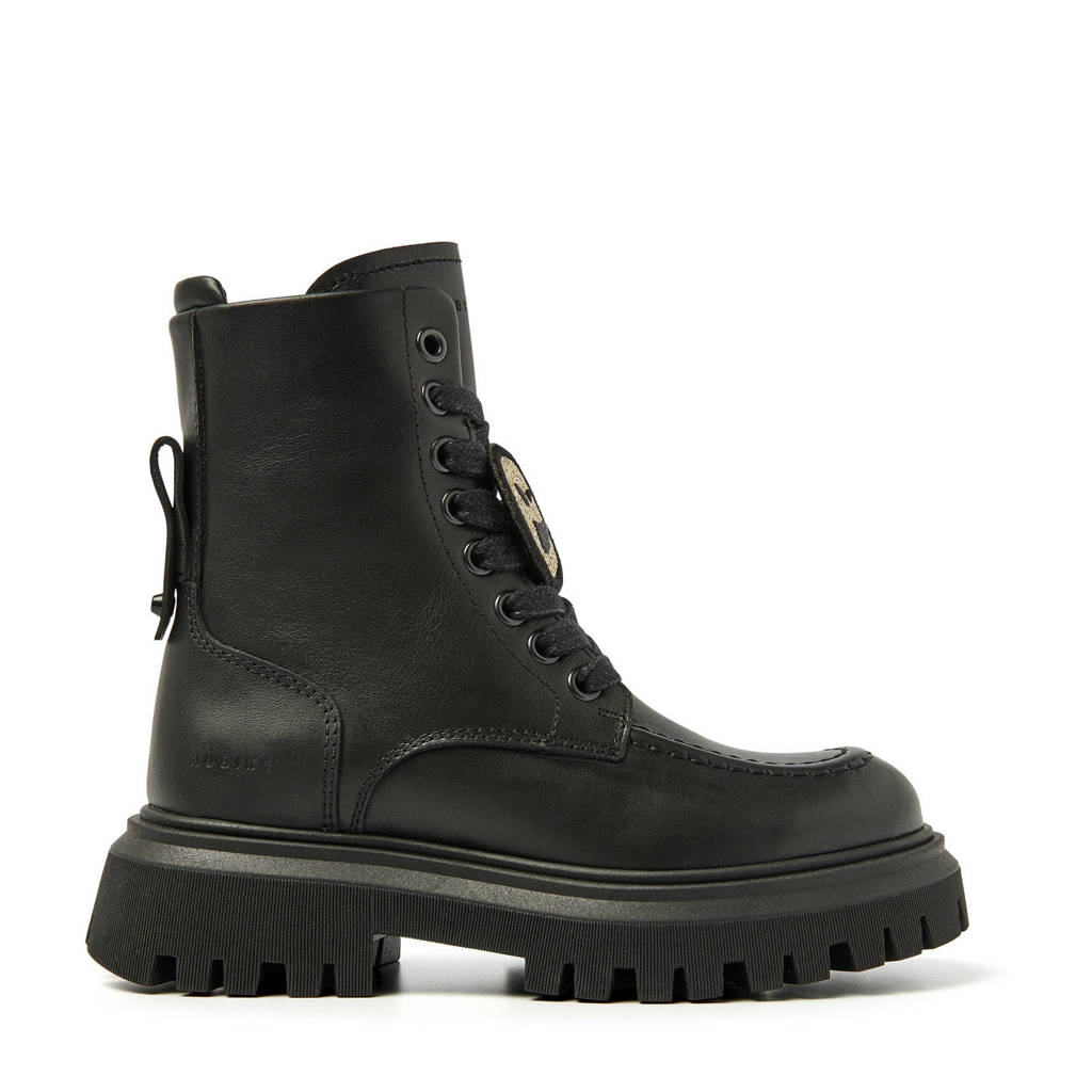 Nubikk Fae Bobbi Jrleren veterboots zwart