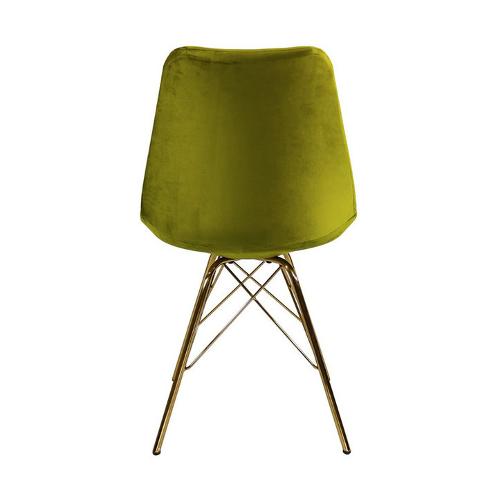 Kick collection - Stoel Velvet Groen - Goud frame