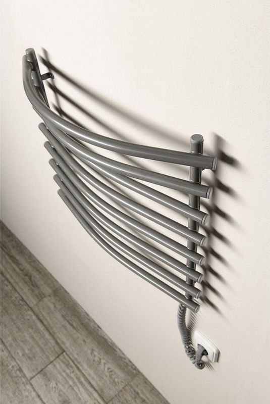 Sapho - Aqualine - Elektrische Handdoekradiator - Zilver - Staal