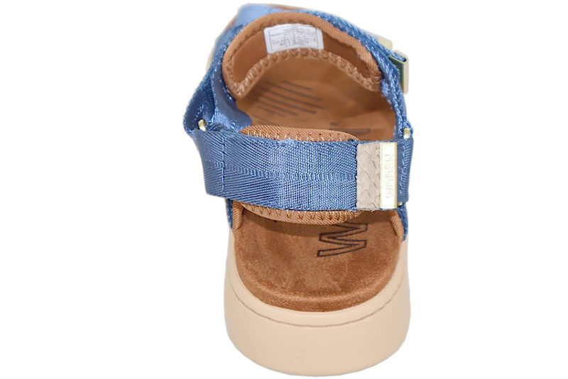 WODEN LINE OLD DENIM SANDAL I BLÅT TEKSTIL