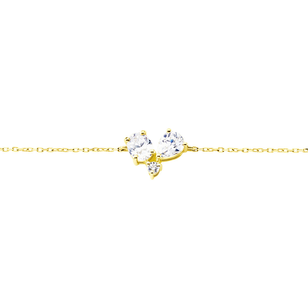 Bracelet Or Jaune Isidor Oxydes De Zirconium