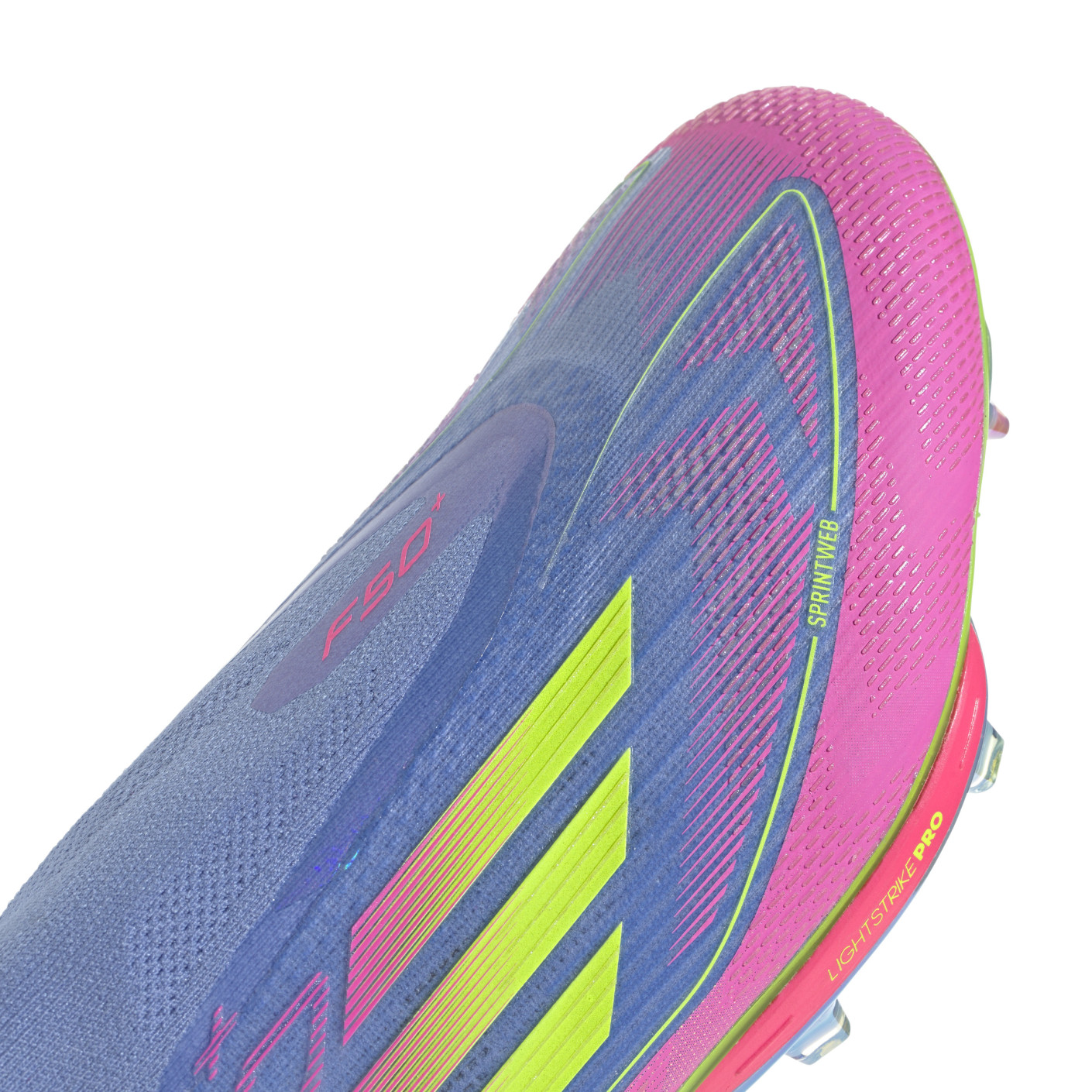 Adidas F50+ Gras Voetbalschoenen (FG) Blauw Neongeel Roze