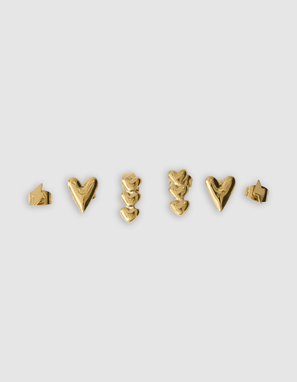 Heart Oorbellen Set Goud