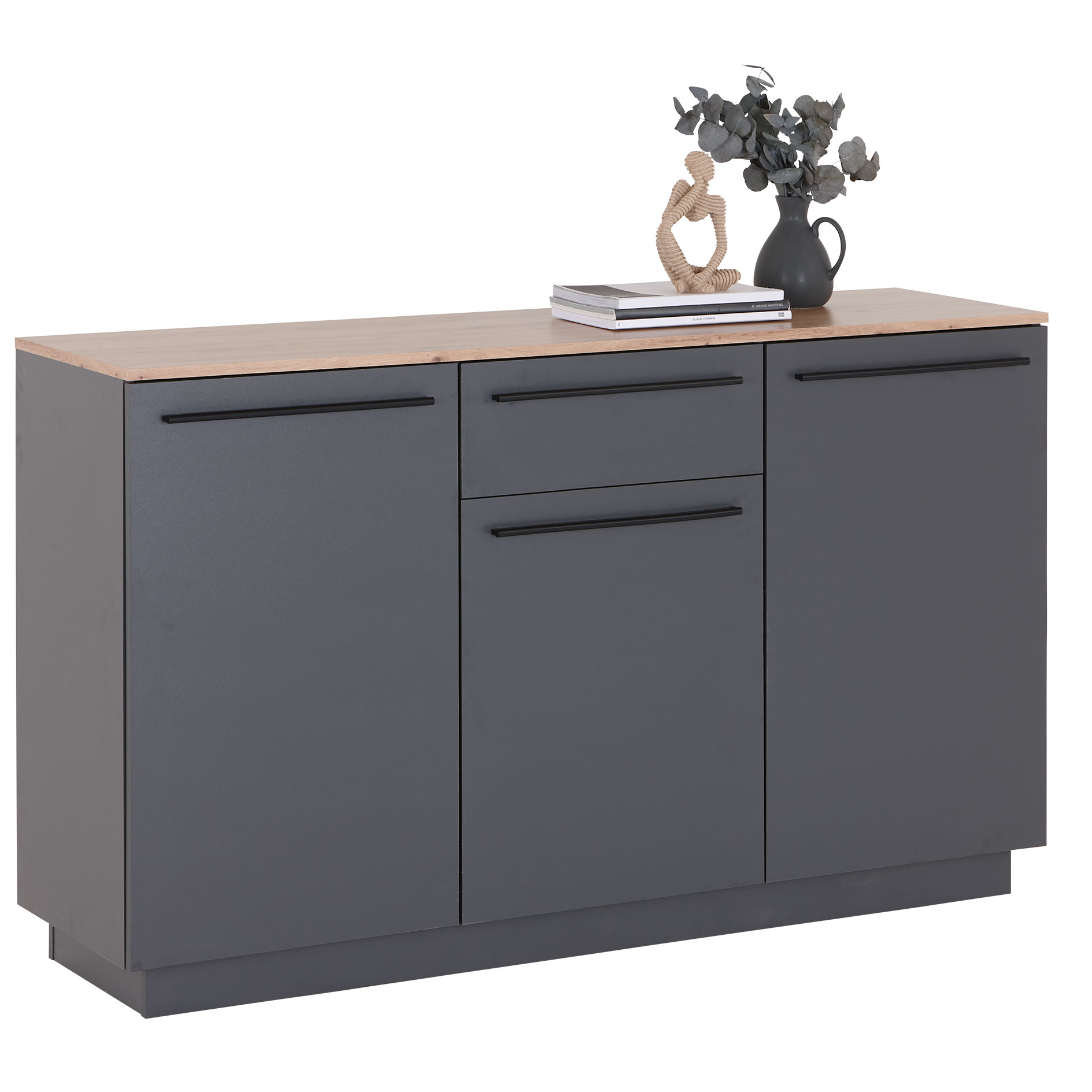 Sideboard - Artisan Eiche - anthrazit - 150 cm