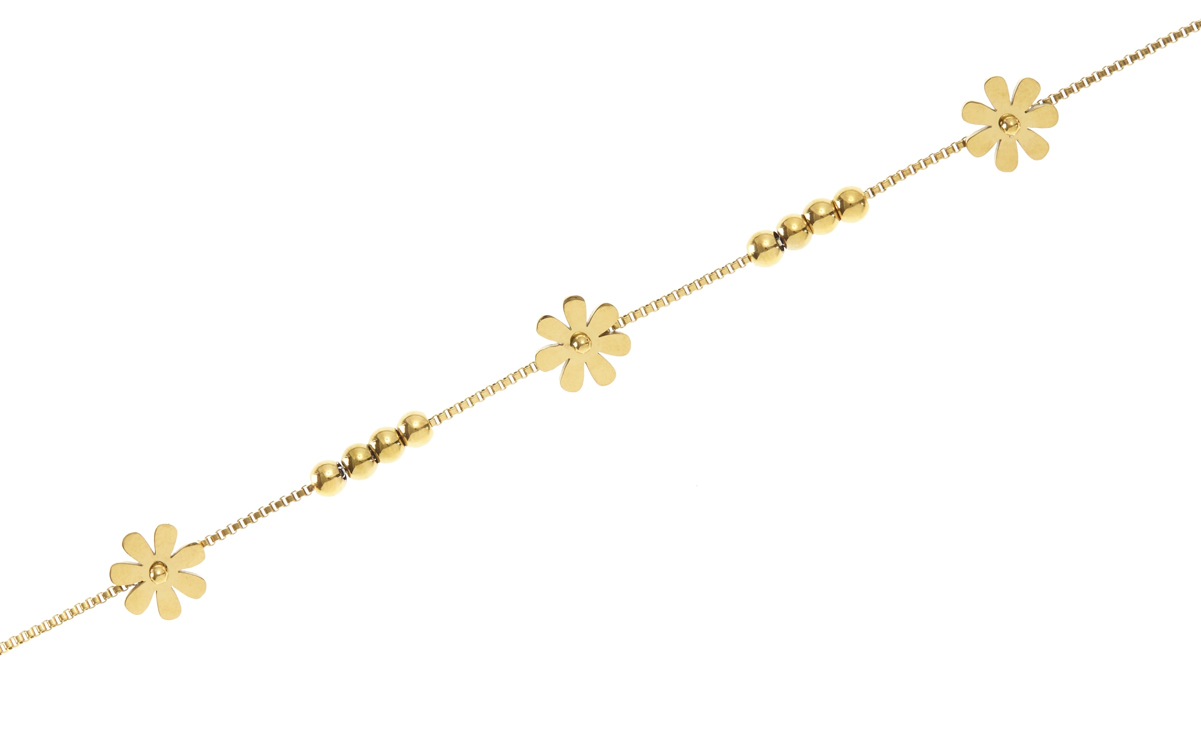 LASCANA Fusskette »Edelstahlschmuck« vergoldeter Fussschmuck