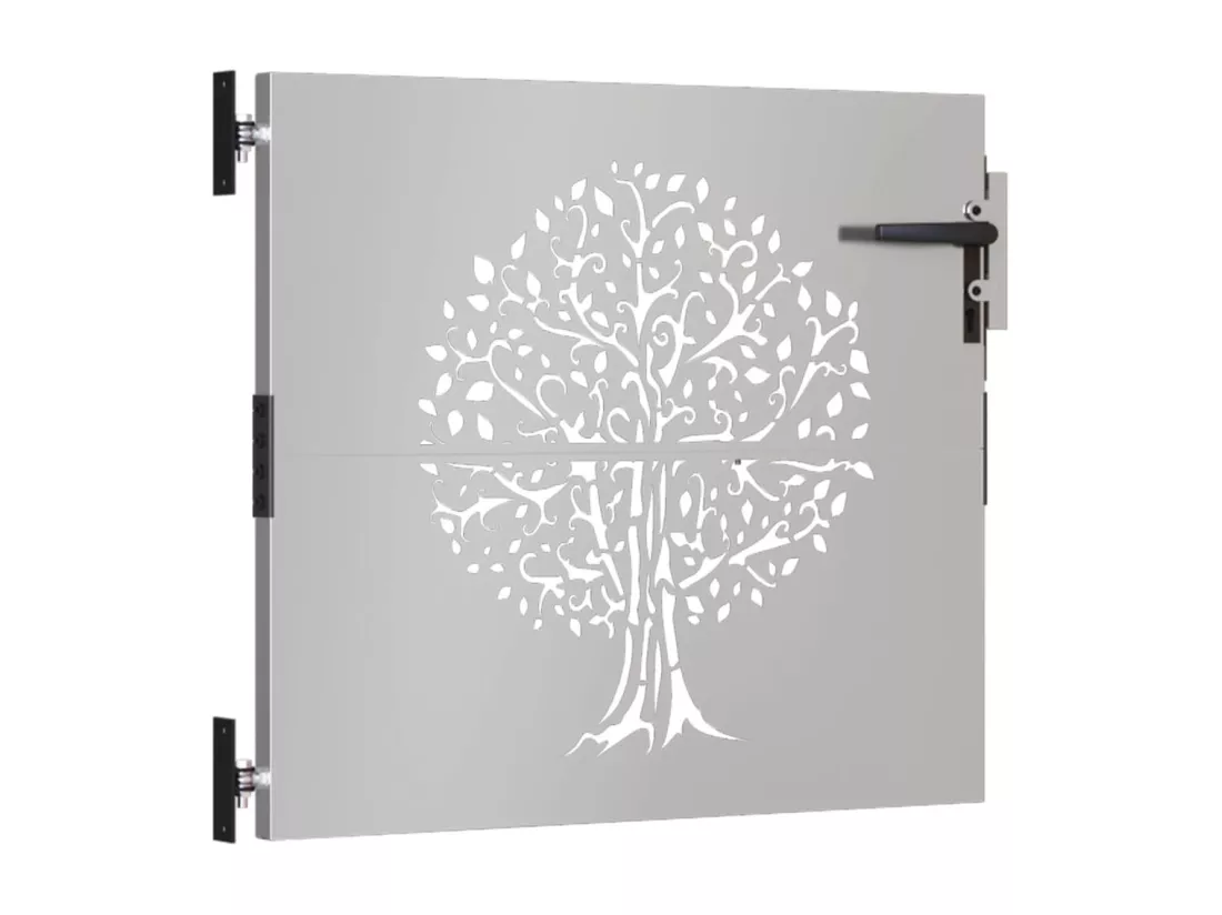 Portail de jardin 85x100 cm acier corten conception de l'arbre