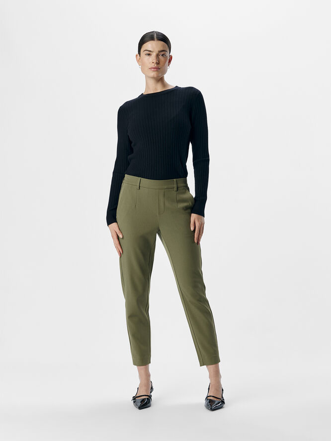 Object OBJLISA SLIM PANT NOOS Capulet olive/col