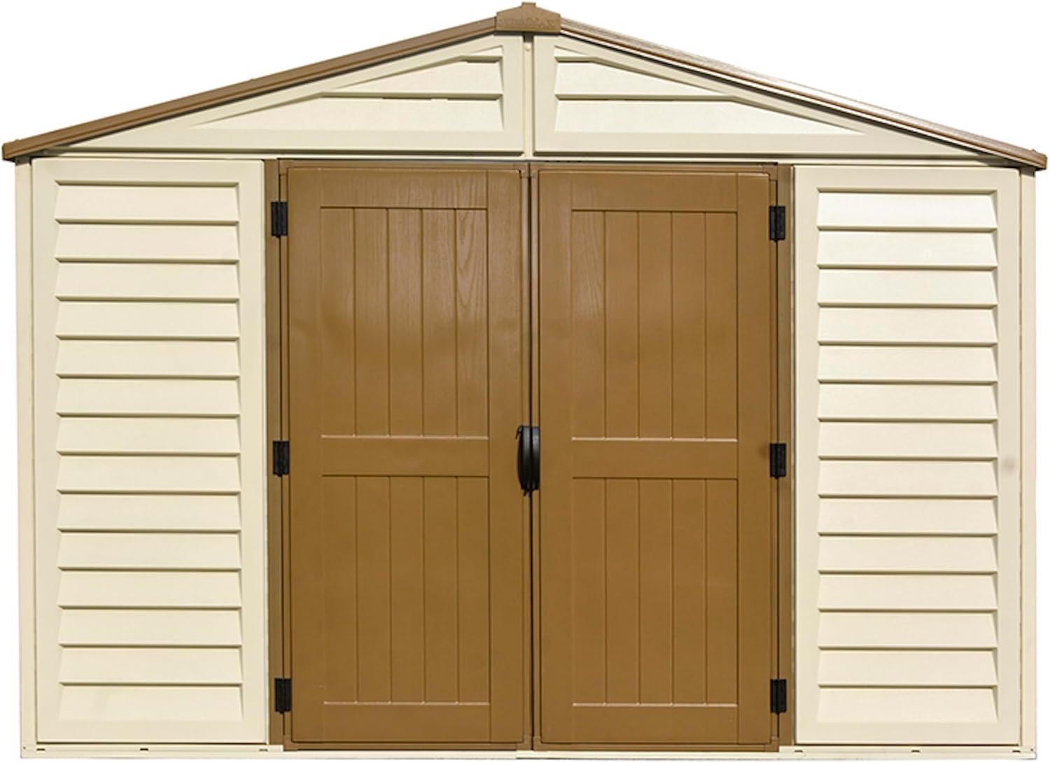 Duramax WoodBridge Plus 10.5' x 13' Schuppen – Beige/Braun, 399.8x318.7x222.0 cm