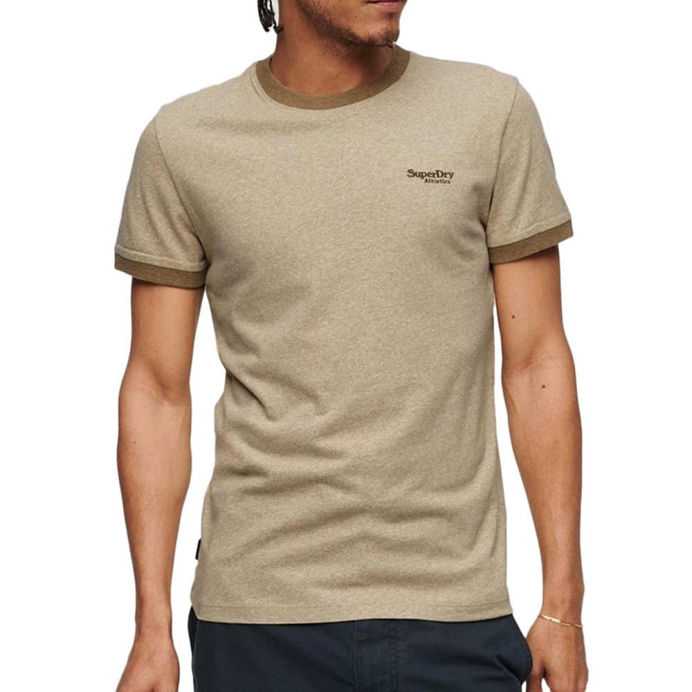 Superdry T-shirt Marron Clair Homme Superdry Essential Logo