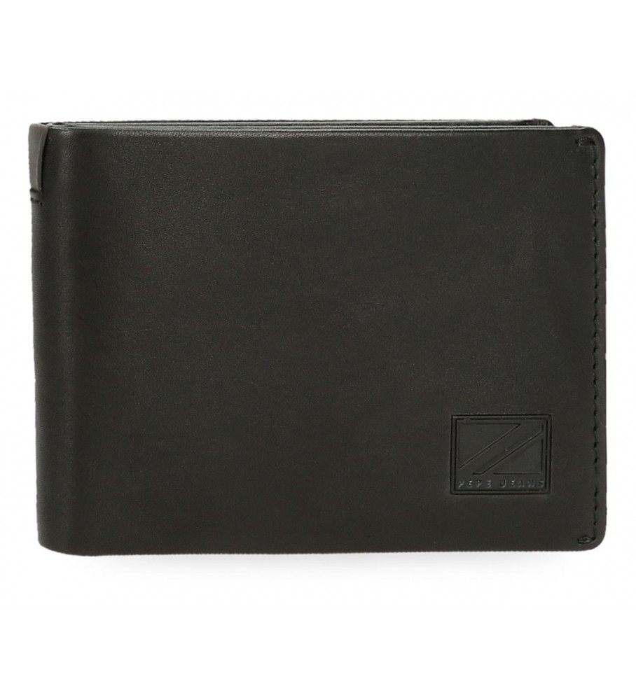 Carteira Pepe Jeans Marshal em couro preto