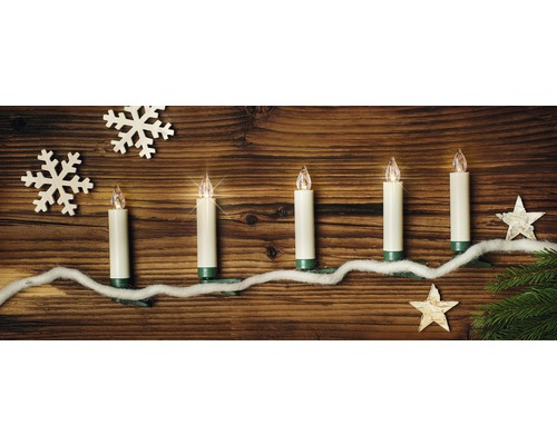 Set van 6 draadloze LED-kerstboomkaarsen, uitbreidingsset Krinner Lumix Superlight Mini, warm wit licht, inclusief timerfunctie en batterij.