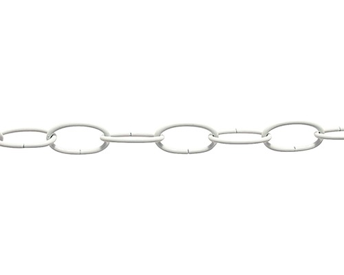 Ringketting 1609 Ø 3 mm wit gelakt, verkocht per meter
