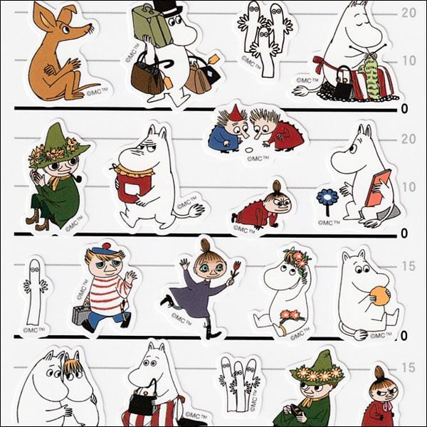 Kamio Japan - MOOMIN 4-formaat stickermix