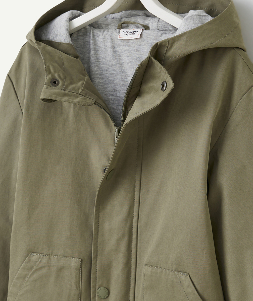 PARKA À CAPUCHE GARÇON KAKI
