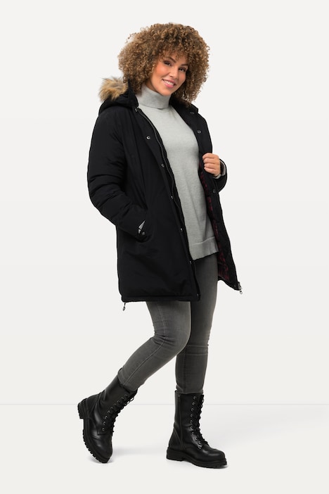 HYPRAR Baumwoll-Funktionsjacke, Kapuze, 2-Wege-Zipper