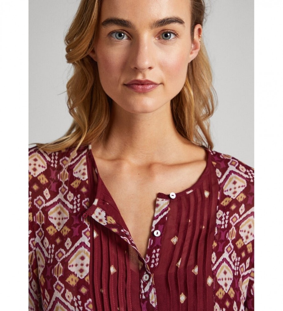 Camisa Pepe Jeans Bordô Gazzi
