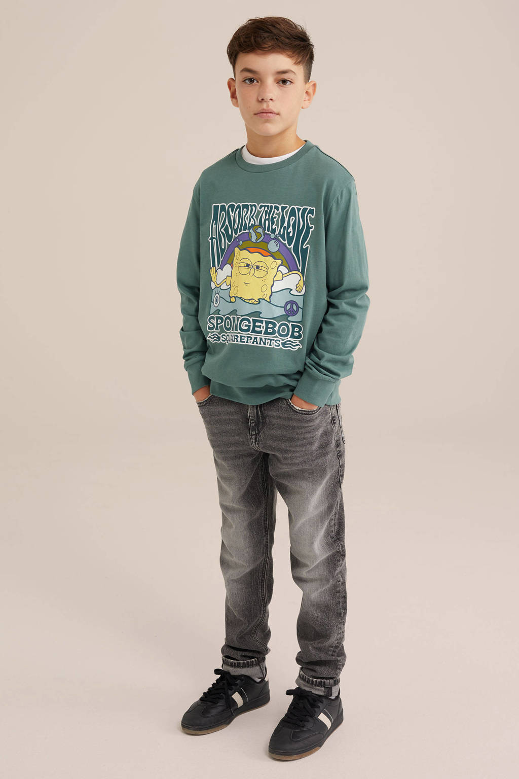 WE Fashion sweater groen