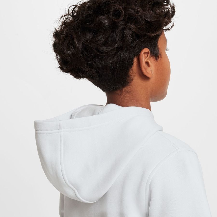 Nike Sweat à Capuche Club Fleece Erling Haaland Personal Edition - Blanc/Turquoise Enfant
