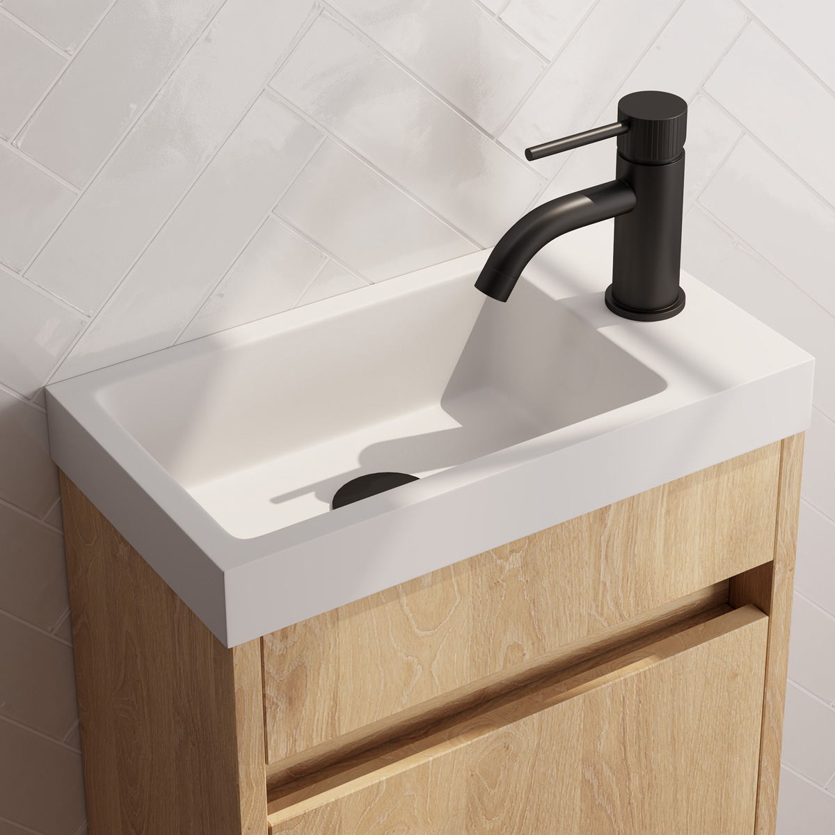 Brauer Stripe opbouw fonteinkraan zwart mat