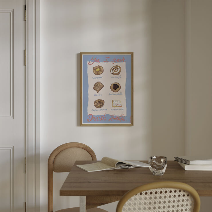 Poster & Frame Emma Forsberg - Fluent Danish Flerfarvet