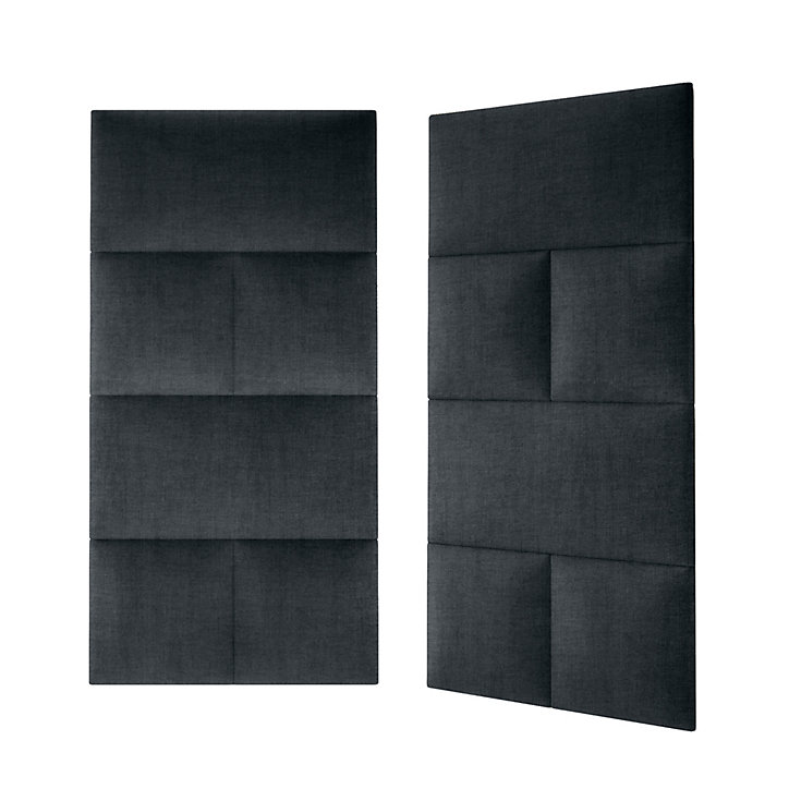 Coussin mural en tissu anthracite 30 x 60 cm Stegu