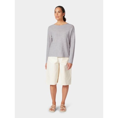 Damenshirt Baumwolle, Fliedermelange