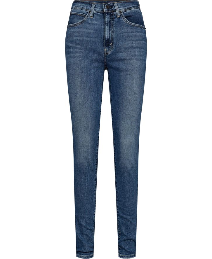 Levi's RETRO HIGH SKINNY RUN THE WORL Med indigo - worn in