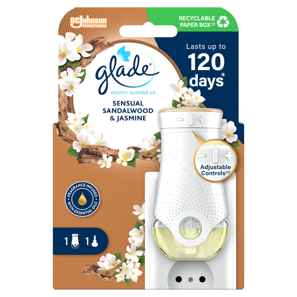 Glade Electric Scented Oil Houder Sensual Sandalwood & Jasmine