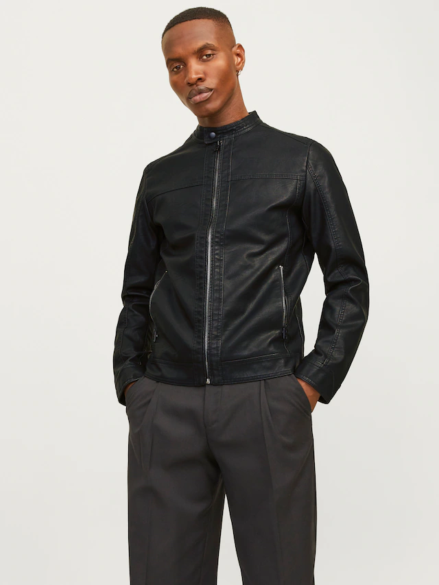 Jack & Jones Lederimitatjacke »JJEWARNER JACKET NOOS«