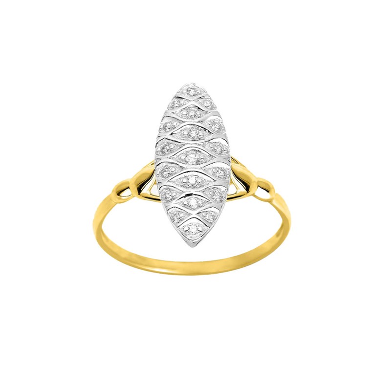 Bague Femme - Or 18 Carats - Diamant 0,11 Carats