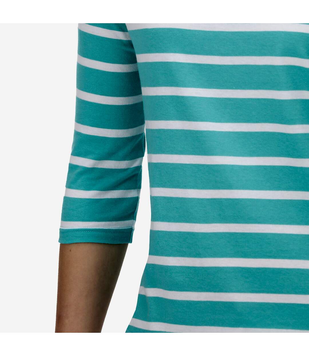Regatta - T-shirt POLEXIA - Femme (Turquoise vif / Blanc) - UTRG6921