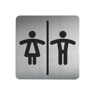 Durable - Pictogramme carré Toilettes Hommes/Femmes - 150 x 150 mm