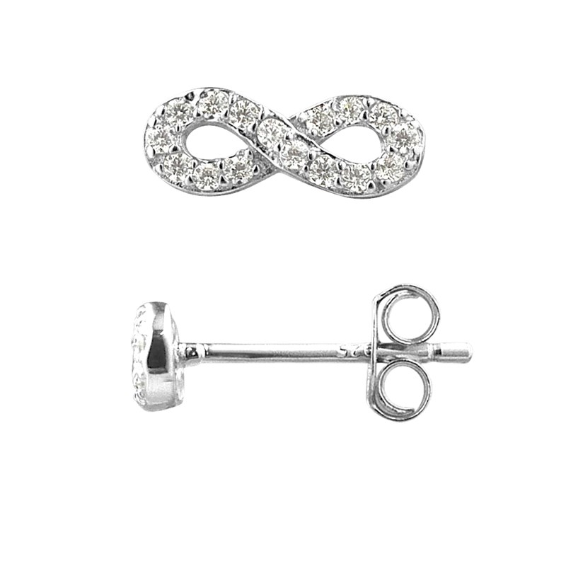 Boucles d'Oreilles INFINI - Argent 925