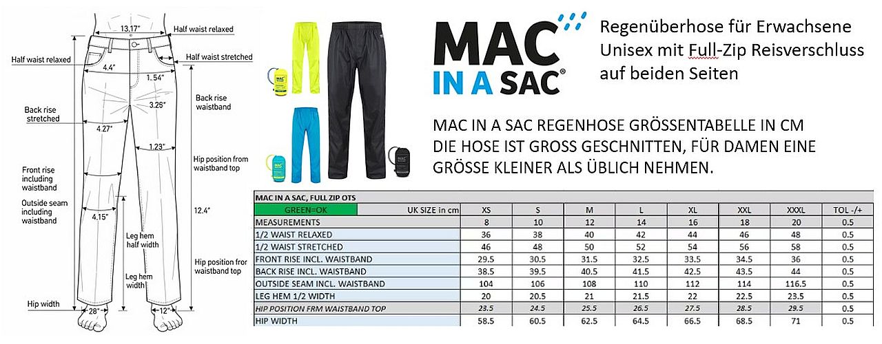Regenüberhosen FullZip 10'000 Wassersäule