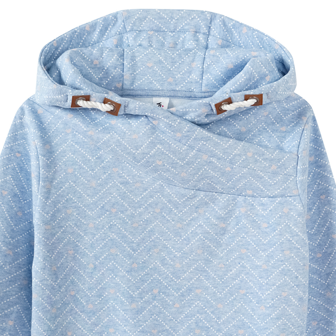 Yigga Mädchen Hoodie mit Herzchen hellblau