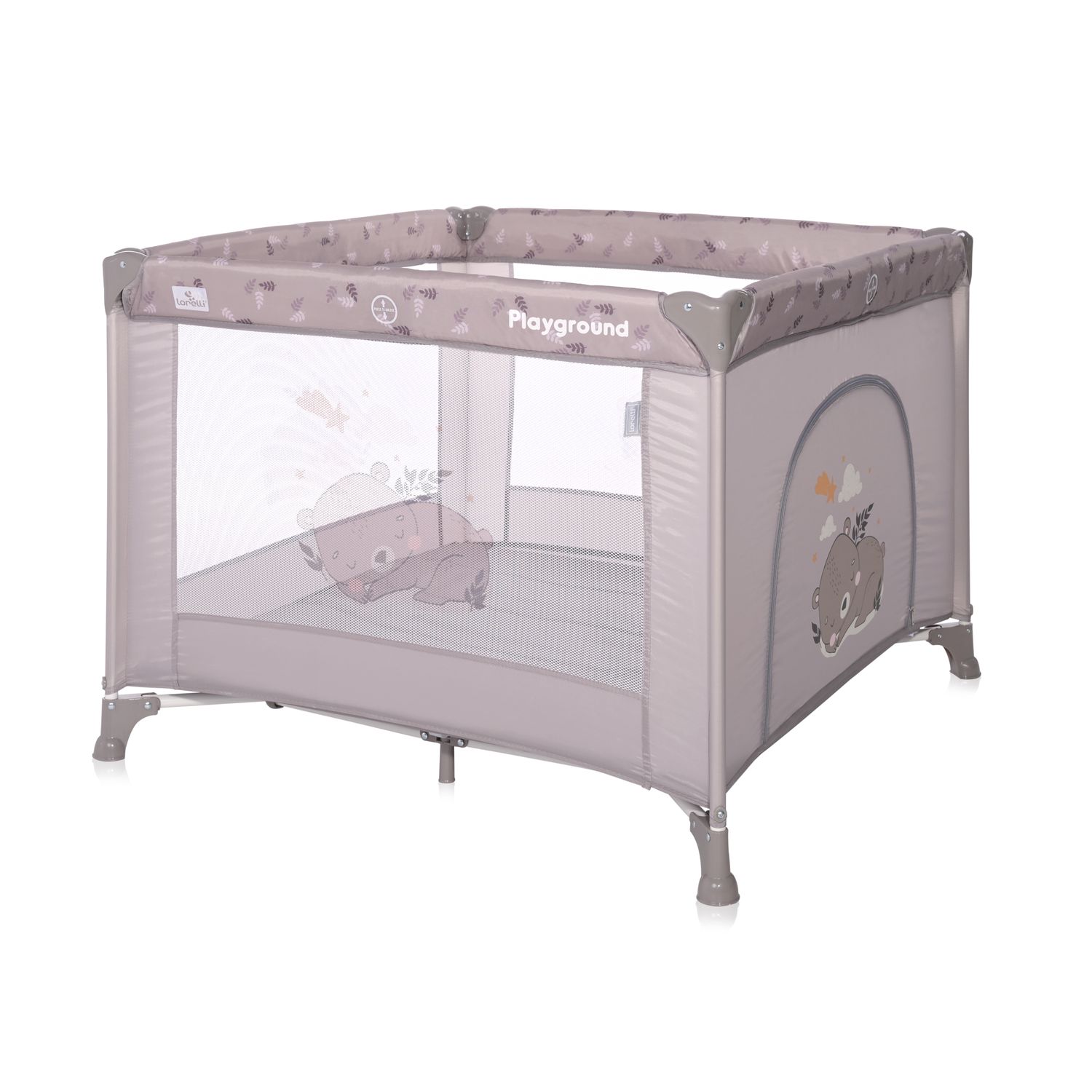 Lorelli Reiselaufstall Playground faltbar seitliche Öffnung Matratze Tragetasche beige