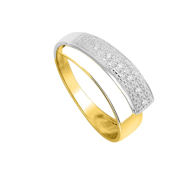 Bague Femme - Or 18 Carats - Diamant 0,03 Carats