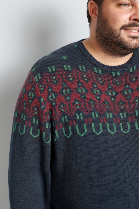 Boston Park Pullover, Bauchfit, Muster, Rundhals, bis 80/82