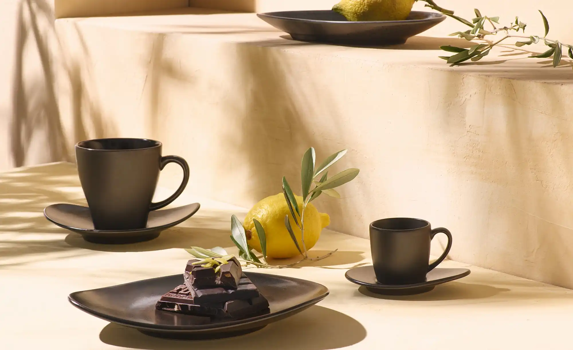 Espressotasse mit Unterteller Cuba Marone