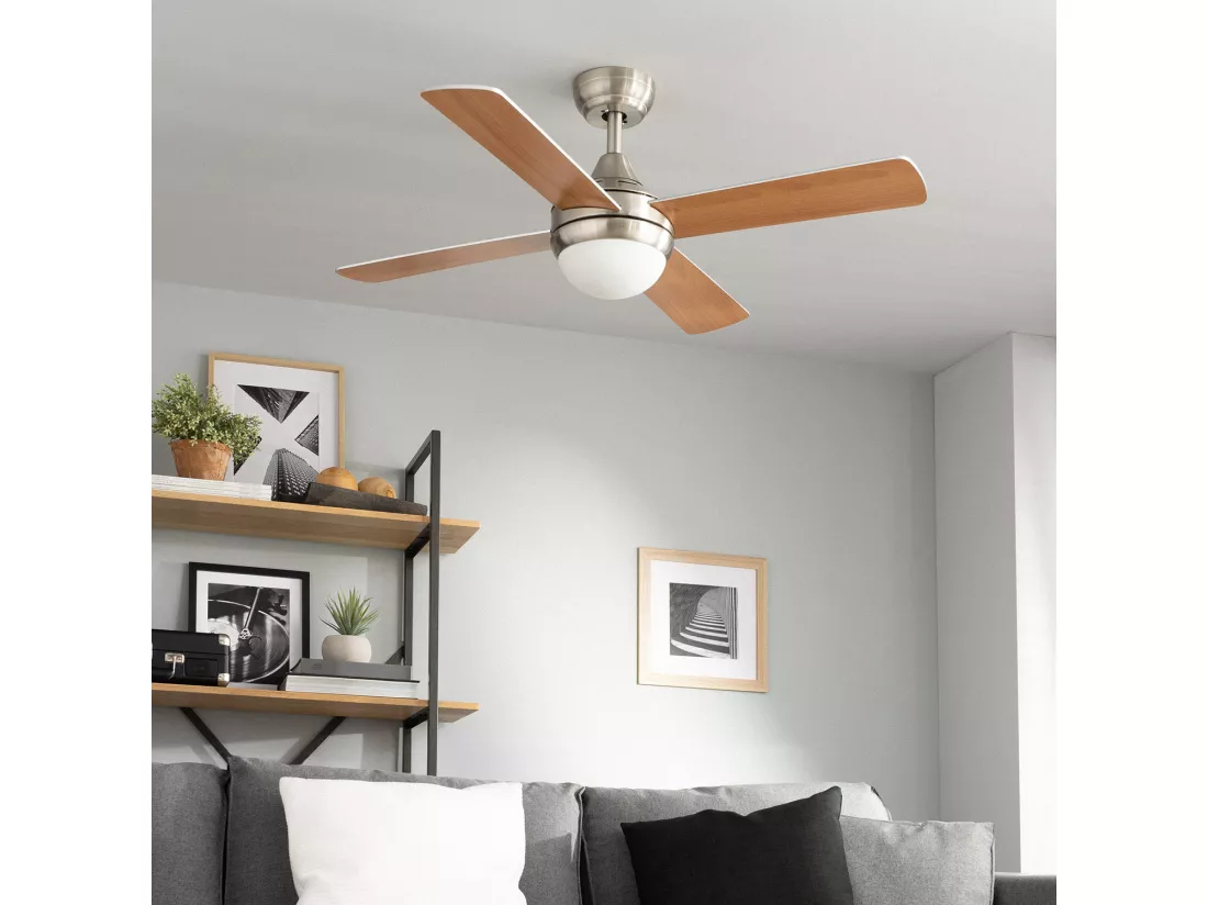 Ventilateur de Plafond Navy Bois 110cm Naturel