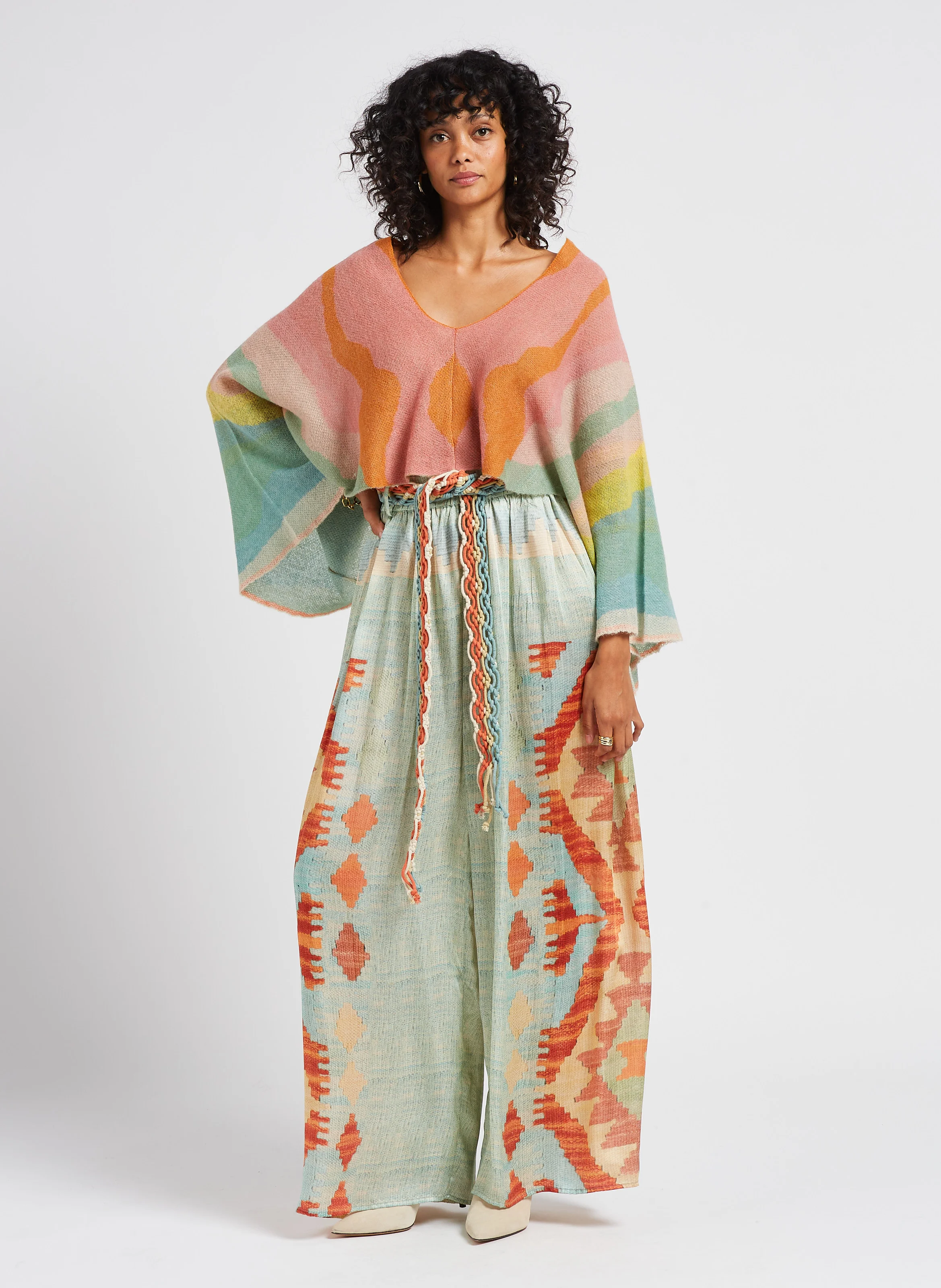 TERENE - Pantalon large fluide| Bleu