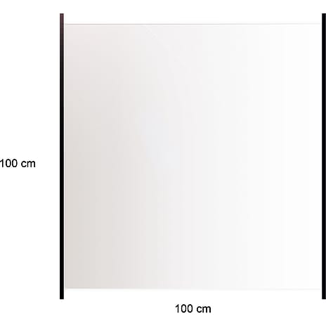 Nordic glashegn til alu stolper H: 100 x B: 100 cm klar glas