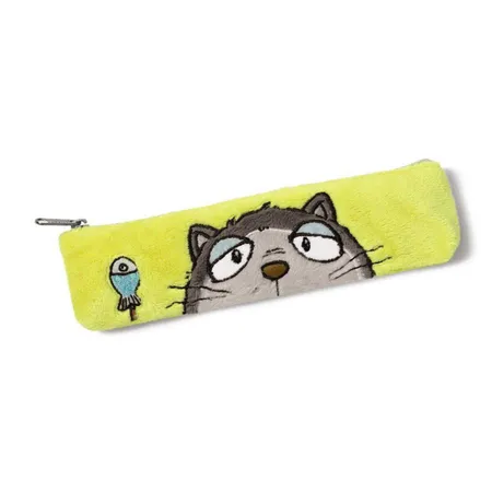 NICI Comic Cats Katze Lazy Mäppchen flach, 19,5x5cm