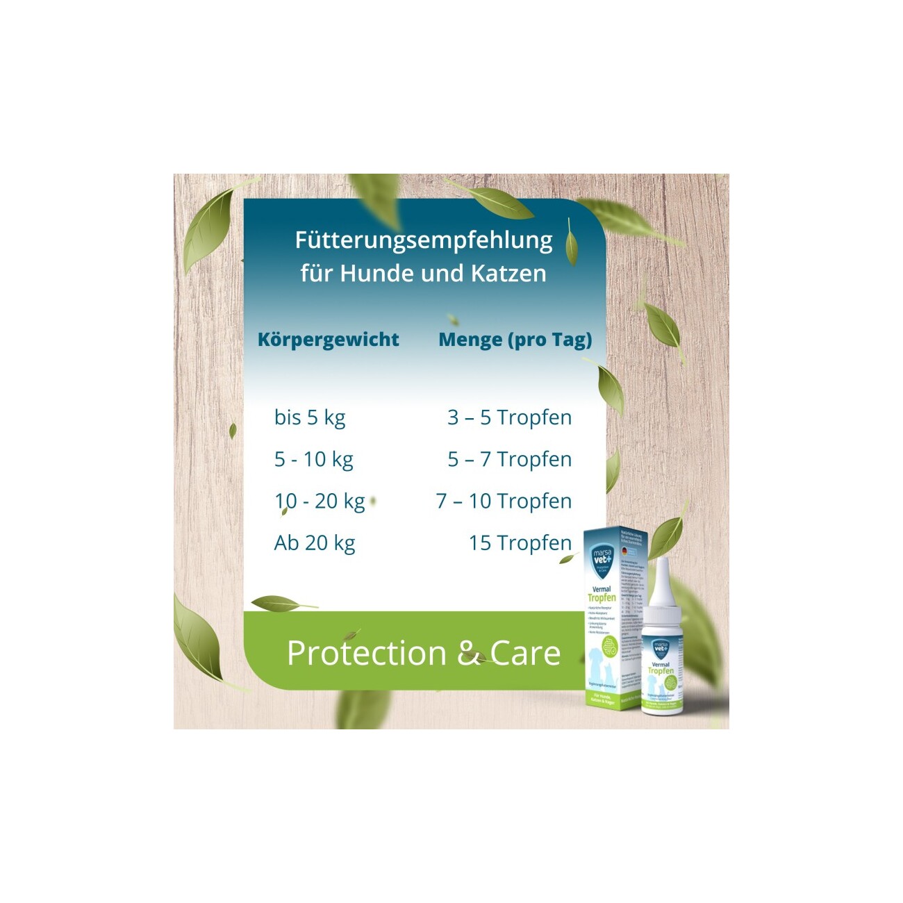 I love my cat Vermal Set für Katzen Marsavet Vermal Tropfen 50 ml + Nassfutter mit Huhn 6x100 g