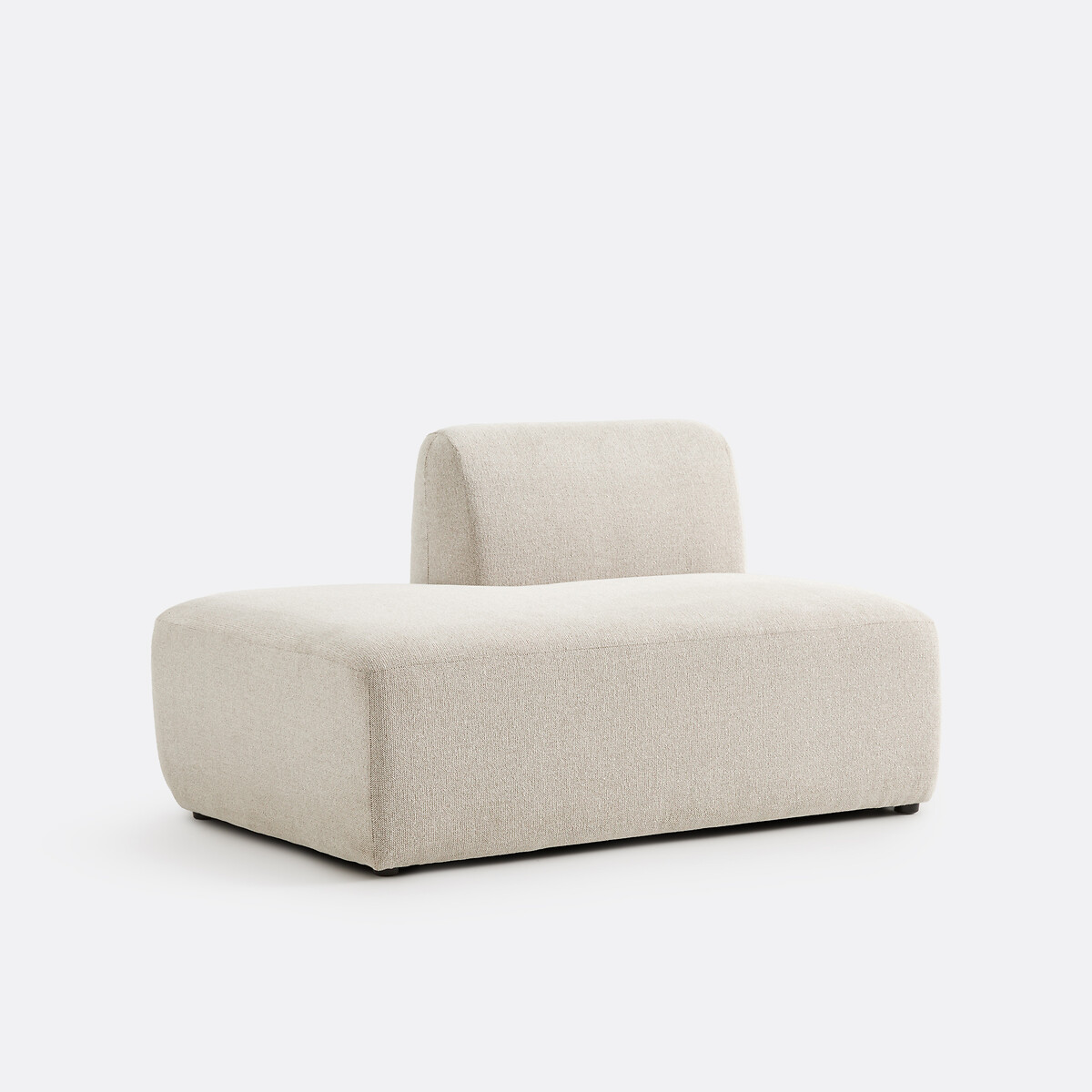 LA REDOUTE INTERIEURS<br>Chaise longue ajustável esquerda, tecido texturizado, Jaspe
