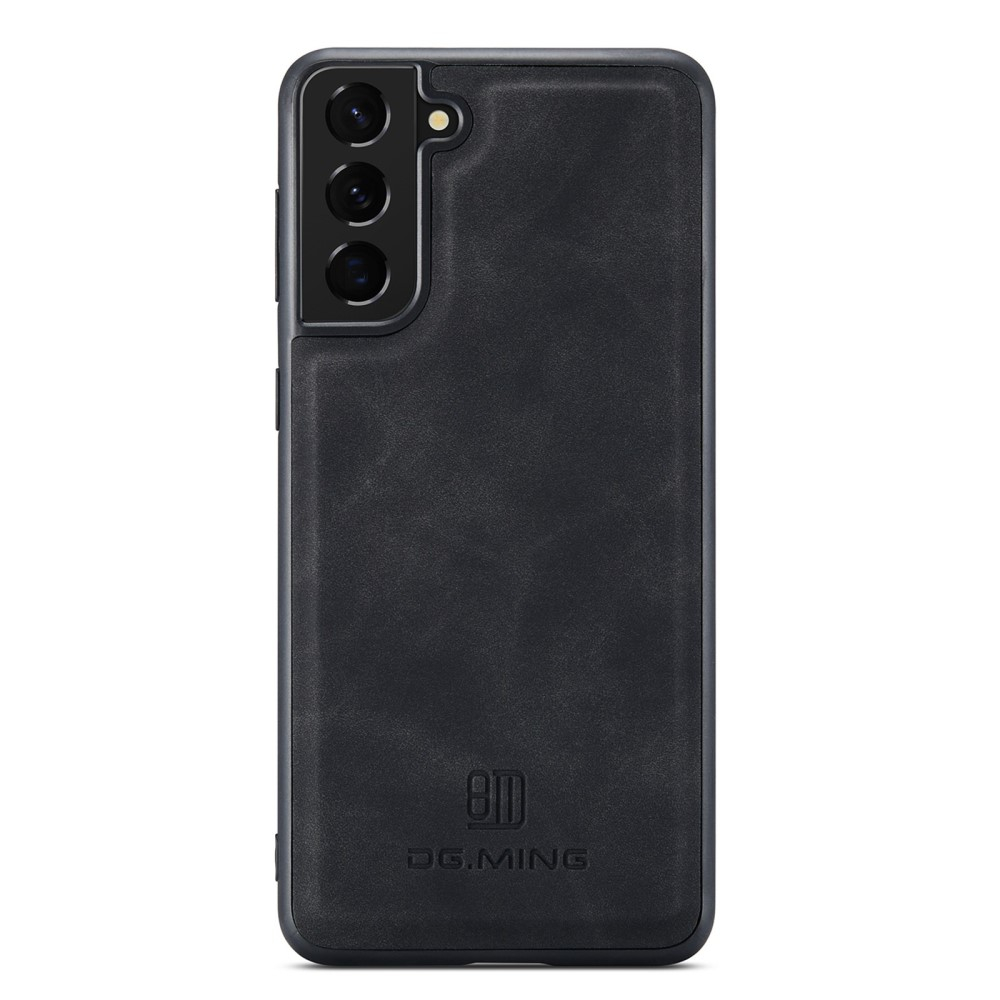 2in1 Samsung Galaxy S23 5G Leder Hülle Wallet   Magnetisches Kreditkartenfach - Schwarz