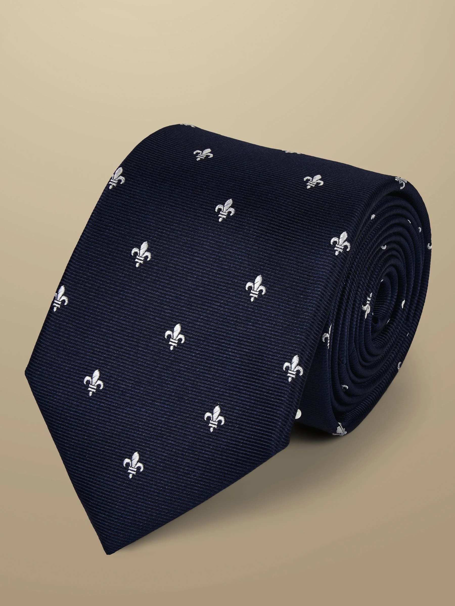 Charles Tyrwhitt French Fleur De Lys Silk Tie