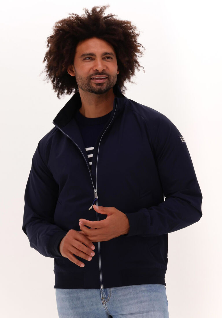 SCOTCH & SODA donkerblauwe scotch & soda jack classic harrington soft-shell jacket