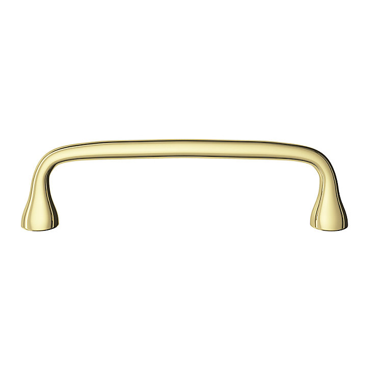 Poignée de meuble nœud GoodHome Tudy Laiton effet laiton doré l.143mm x H. 16mm entraxe 128mm